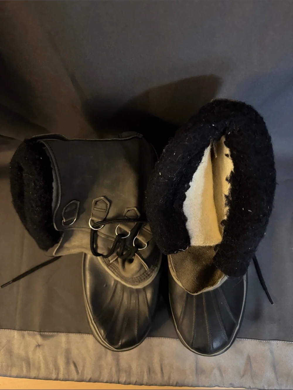 Sorel Men's Black and Gray Waterproof Winter Boots